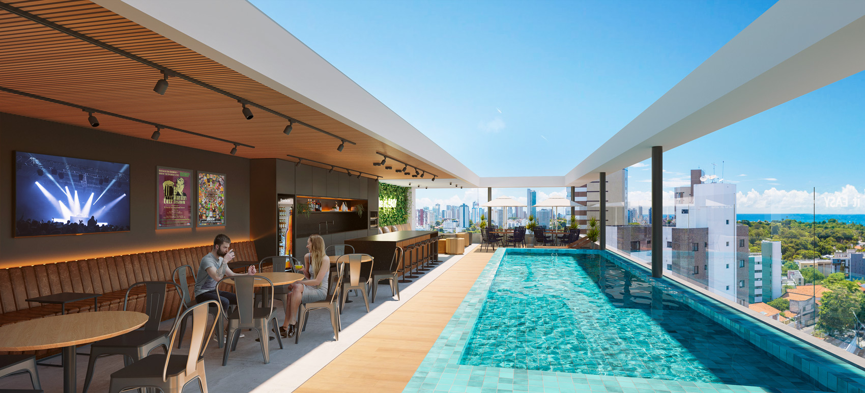 Perspectiva Ilustrada do Rooftop